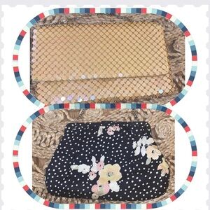 Bundle Banana Republic Vintage 100% silk floral Clutch